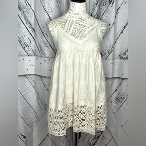 Vintage by Naudic Top Cream Lace Babydoll Cami Small